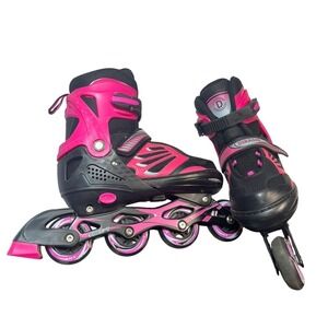 DIKASHI Inline Skates Adjustable Roller Skates Beginner ABEC-7 Wheels L Nw Laces